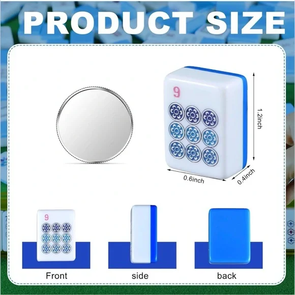 American Mahjong Tile Set Blue Chinoiserie - Picture 5 of 5